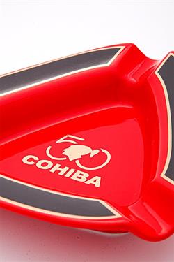 Cohiba 50. Yıl Kırmızı-Siyah Üçlü Porselen Puro Küllüğü - TR7377