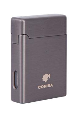 Cohiba Çift Torch Pürmüz Gunmetal Metal Puro Çakmağı