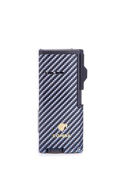 Cohiba Çift Torch Pürmüz Karbon Desenli Metal Puro Çakmağı
