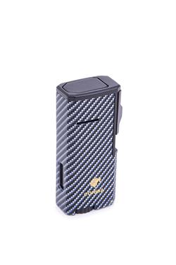 Cohiba Çift Torch Pürmüz Karbon Desenli Metal Puro Çakmağı