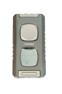 Cohiba Çift Torch Pürmüz Kesici & Delici & İğneli Füme Metal Puro Çakmağı