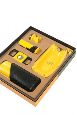Cohiba Dört Torch Çakmak Küllük Sehpa Kesici Kılıf Sarı Beşli Puro Seti TR9860