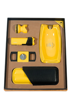 Cohiba Dört Torch Çakmak Küllük Sehpa Kesici Kılıf Sarı Beşli Puro Seti TR9860