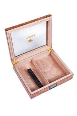 Cohiba Kahverengi Camlı Sedir Humidor Puro Kutusu - TR9823