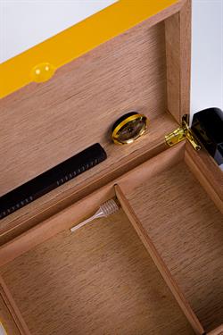 Cohiba Sarı Nokta Desenli Sedir Humidor Puro Kutusu