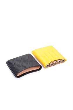Cohiba Sarı-Siyah Deri Toscanello Kılıfı