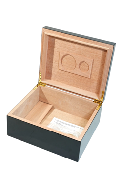 Cohiba Siyah Nokta Desenli Sedir Humidor Puro Kutusu - TR9821