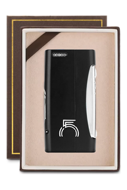Cohiba Tek Torch Pürmüz 55. Yıl Özel Üretim Dahili Delicili Siyah-Gümüş Puro Çakmağı