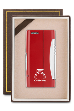Cohiba Tek Torch Pürmüz 55. Yıl Özel Üretim Dahili Delicili Kırmızı-Gümüş Puro Çakmağı