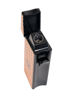 Cohiba Tek Torch Pürmüz Delicili Turuncu Nokta Desenli Metal Puro Çakmağı
