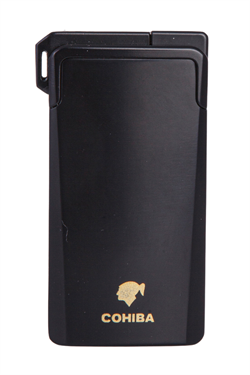 Cohiba Tek Torch Pürmüz & Soft Flame Fırçalı Siyah Puro & Pipo Çakmağı