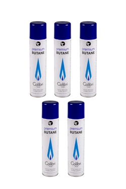 Colibri Premium Gazlı ve Pürmüzlü Çakmaklar İçin Bütan Gaz 5li Paket