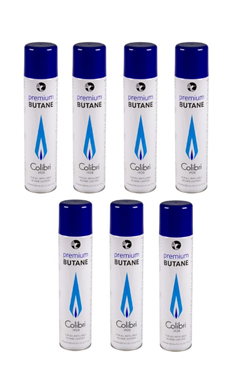 Colibri Premium Gazlı ve Pürmüzlü Çakmaklar İçin Bütan Gaz 7li Paket
