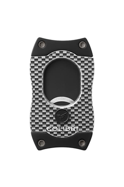Colibri S-Cut Karbonfiber Beyaz - Gümüş Puro Makası Kesici