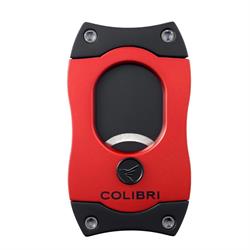 Colibri Siyah-Metalik Kırmızı S-Cut Düz Puro Kesici