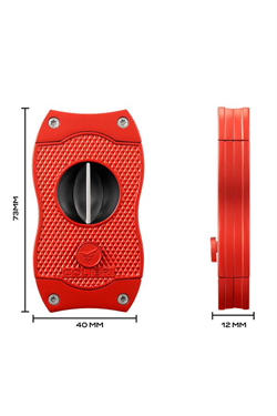 Colibri V-Cut Diamond Kırmızı Puro Makası Kesici