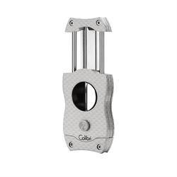 Colibri V-Cut Karbon Desenli Gümüş Puro Kesici
