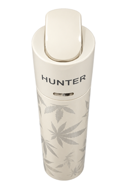 Hunter Tek Torch Pürmüz Beyaz Yaprak Desenli Metal Puro Çakmağı ACK060