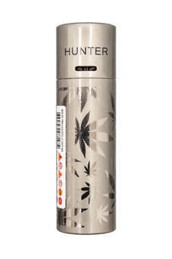 Hunter Tek Torch Pürmüz Gunmetal Yaprak Desenli Metal Puro Çakmağı ACK062