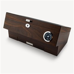 Lubinski Cedar Camlı Puro Kutusu Humidor Double Kahve 25s LB-009