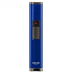 Lubinski Cigar Slim Cetvelli Ve Sehpalı Çift Torch Puro Çakmağı Mavi LB-125