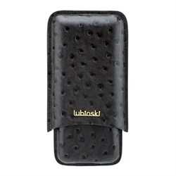 Lubinski Deri 3lü Puro Kılıfı Siyah Desenli(60 Ring) LB-533