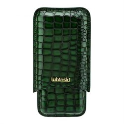 Lubinski Deri 3lü Puro Kılıfı Yeşil Croco(60 Ring) LB-512