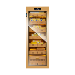 Lubinski Gold - Siyah Wifi Kontrol + Parmak İzi Kilitli Elektronik Puro Dolabı RA-666 LB-040