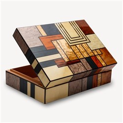 Lubinski İspanyol Sedir Puro Kutusu Humidor Abstract 30s LB-002