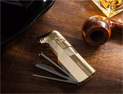 Lubinski Kaşıklı Pipo Çakmağı Gold LB-173