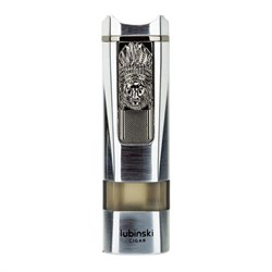 Lubinski Lion Sehpalı Delicili Tek Torch Puro Çakmağı Silver LB-148