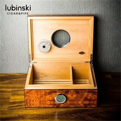 Lubinski Masif Sedir Camlı Humidor Puro Kutusu 50s LB-011