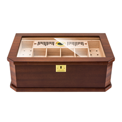 Lubinski New Cedar Camlı Tepsili Puro Kutusu Humidor Kahve 100s LB-028