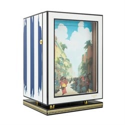 Lubinski Special Edt. Cuban Flag 3 Çekmeceli Humidor Puro Kutusu Dolap 120s LB-020