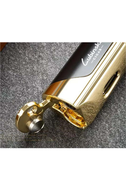 Lubinski Tek Torch Pürmüz Siyah Gold Metal Masa Tipi Puro Çakmağı LB-194