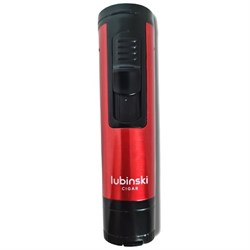 Lubinski Tek Torch Sehpalı Delicili Puro Çakmağı Siyah-Kırmızı LB-701