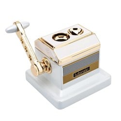 Lubinski Vintage Special Edt. Metal Masa Puro Kesici Giyotin Double Cutter Beyaz LB-361
