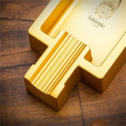 Lubinski Yeni Seri Metal Kare Tekli Puro Küllüğü - Gold LB-822