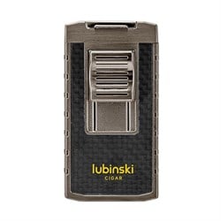 Lubinski Yeni Stil Delicili Çift Torch Puro Çakmağı Gunmetal LB-146