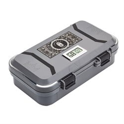 Lubinski Yeni Stil Nem Göstergeli Seyahat Puro Kutusu Humidor Kırılmaz Plastik Gri 12s LB-600