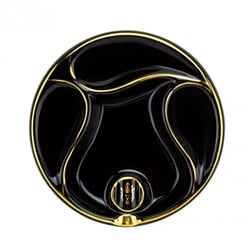 Lubinski Yuvarlak Porselen Puro Küllüğü Siyah/Gold Üçlü LB-847