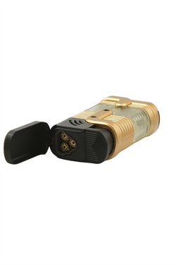 Parmida 3 Torch Pürmüz Gold-Siyah Puro Çakmağı