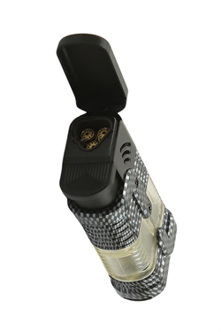 Parmida 3 Torch Pürmüz Karbon Desenli Siyah Puro Çakmağı