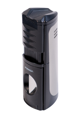 Parmida 3 Torch Pürmüz Kesici & Delicili Siyah Gunmetal Metal Puro Çakmağı
