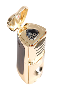 Parmida 3 Torch Pürmüz Kesici & Delicili Gold Metal Puro Çakmağı