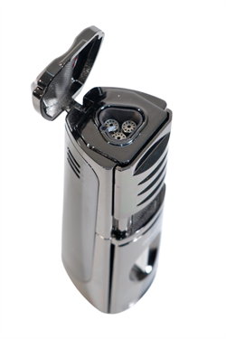 Parmida 3 Torch Pürmüz Kesici & Delicili Gunmetal Metal Puro Çakmağı