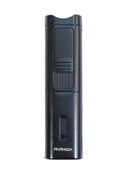 Parmida 3 Torch Pürmüz Sehpalı Gövdesi Deri Siyah Metal Puro Çakmağı
