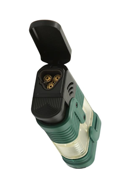 Parmida 3 Torch Pürmüz Yeşil-Siyah Puro Çakmağı