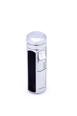 Parmida 4 Torch Pürmüz Gümüş-Siyah Metal Puro Çakmağı