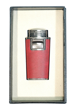 Parmida Çift Torch Pürmüz Delicili Gövdesi Deri Kırmızı Gunmetal Puro Çakmağı
